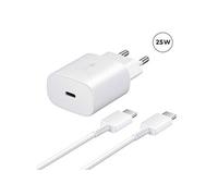 Chargeur Rapide 25W USB-C + Câble USB-C vers USB-C pour Realme C31 6.5 Couleur Blanc - -