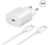 Chargeur Rapide 25W - Yuan Yuan - USB-C - Câble USB-C inclus - Pour Samsung Galaxy A55 5G - Blanc