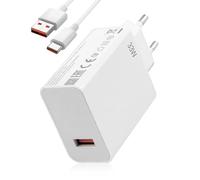 Chargeur Rapide 33w xiao-mi USB pour Xiao-mi 14/13/12/11 Ultra/12 Lite/12X,Chargeur Turbo avec 2M Câble USB C pour Red-mi Note 15 14 13 12 11 10 Pro 5G,Poco M6 X6 X5 X4 Pro,13/13 lite/12 (33W)