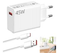 Chargeur Rapide 45W avec 6A Câble USB C de 1 m,Adaptateur USB Type-C pour Xiaomi Redmi Note 14 Pro, 14, 13, 12, POCO X7,Charge Turbo pour Xiaomi Pad 7 6 11 Lite Redmi Pad SE Pro POCO C75 C65 M6
