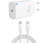 Chargeur Rapide 45W Usb C Avec Câble 2M Pour Google Pixel 9/9A/9 Pro/Fold 8/8A/7/7A Iphone 16/15,Sam Sung S25/S24/S23 Ultra,Mac-Book Air,Ipad/Air,Adaptateur Type C Gan Pd Compact Et Sécurisé