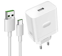 Chargeur Rapide 65W pour Oppo Supervooc Charge et Câble USB C 1m pour Oppo Reno 14 F/13 FS/12F/11F/10/Find X5 Lite/A60/A80/A40 One Plus Nord CE 4 3 2 Lite 8 7 Super vooc pour realme 12+/12 Pro+/13/14