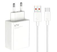 Chargeur Rapide 67 W Compatible Xiaomi et Redmi, câble USB-C 1 m | Adaptateur secteur avec câble pour appareils compatibles; vérifier la puissance, le connecteur et le protocole de charge.