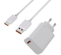Chargeur Rapide 67W + Cable USB-C 6A Compatible avec Xiaomi Redmi Note 15 5G/15 Pro 4G/15 Pro 5G/14S/13/12/11/10/Poco M8 5G/X6 Pro/X5/X3/Mi 11 Lite/Pad 5/6/7/Mix Fold 4/3/2 Phonillico®