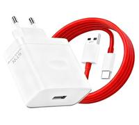 Chargeur Rapide 67W SUPERVOOC avec Câble USB-C 6A 1,5M, Chargeur Compatible avec Oppo, OnePlus, RealMe - Adaptateur Secteur Warp Charge 67W pour Reno
