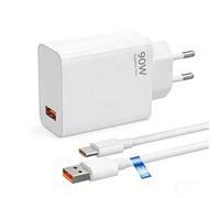 Chargeur rapide 90 W avec câble de charge de type C 6 A pour Xiaomi 15 14 Ultra/14/14T/13T/13/13 Lite, Redmi Note 15 14 13 12 11 10 Pro 5G, Poco F7 X7 X6 M6 X5 Pro USB