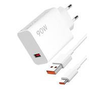 Chargeur Rapide 90 W pour Xiaomi Redmi Note 14, 13, 12, 11 Pro, 14C， USB-C 6A 1m pour Xiaomi Redmi 15 Ultra, 15Pro, 14T, 14, 13T, 13 Ultra, 13 Lite, Pad 7, PO-CO, X7 Pro, X6, M7, F7Pro, F6, etc.