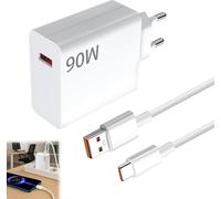 Chargeur Rapide 90W Avec 6A Câble Usb C 1,5M,Chargeur Charge Rapide Pour Xiaomi 15 Ultra 14T 14 13T 13 Ultra Pad 7 Poco X7 Pro X6 M7 F7 F6 F5 F4 Redmi Note 14 13 12 11 Pro[Z871]