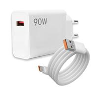 Chargeur Rapide 90W avec Câble USB C 1m pour Xiaomi 15/14 Ultra, POCO F6, X7 Pro, Redmi Note 14/13 Pro 5G, 67W Turbo Chargeur Xiaomi 13 Ultra, Câble de Charge USB C pour Mi 11, 12, 13T, POCO Pad