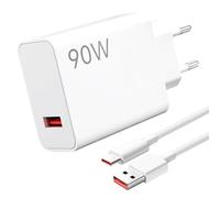 Chargeur Rapide 90W avec Câble USB C 2m, Chargeur Turbo pour Xiaomi 15/14 Ultra, POCO F6, X7 Pro, Redmi Note 14/13 Pro 5G, Hypercharge USB C pour Mi 11/12/13T/Pad 7/F5/F4 et Plus