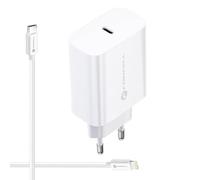 Chargeur Rapide AFC® pour Apple iPhone 14, 14 Pro, 14 Plus, 14 Pro Max/iPhone 13 Pro Max,... 25W Adaptatif Câble Lightning® 1m