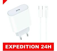 Chargeur Rapide - Apple - 20W - Câble 1M - Compatible iPhone 14/13/12/11 - Charge Universelle