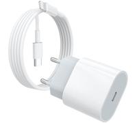 Chargeur Rapide - Apple - 20W - USB C - Câble 1M - Compatible iPhone 14/13/12/11/X