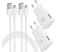 Chargeur Rapide avec Câble 1.5 m pour Samsung Galaxy S7 S7 Edge S6 S5 S4 S3 S2 Note5/4 Xcover 4 3 2 J4+ A5 A7 J3 J5 J7 Tab