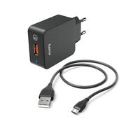 Chargeur rapide avec câble de charge Micro-USB, Qualcomm®, 19,5 W, 1,5 m,
