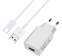 Chargeur Rapide Avec Câble Usb C Pour Samsung Galaxy S21 S22 S20 S10 S9 S8 Fe A52 A52s A53 A33 Huawei P50 P40 Pro P30 Pro P20 Câble De Charge Rapide 18w Usb Chargeur