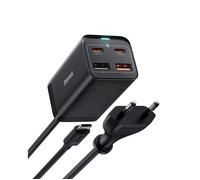Chargeur Rapide - BASEUS - GaN3 Pro 65W - 4 Ports - Câble Type-C 1M - Compatible iPhone et Samsung