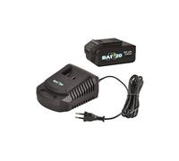 Ribimex – Kit chargeur rapide + batterie RBAT20 – 20V Li‑ion 4Ah (2h de charge)