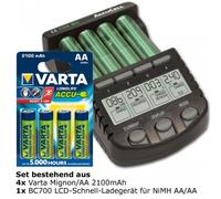 Chargeur rapide BC-700 ALPHA700 y compris batteries 2100mAh