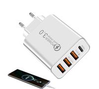 Chargeur Rapide - Bloc De Charge Multiple Puissant pour Ordinateur, Smartphone, Tablette Mini Adaptateur De Voyage Électronique avec Puissance De Sortie Stable, Solution d'alimentation De Bureau