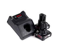 Chargeur rapide Bosch GAL 12V-40 - 2 Batteries 6,0 Ah - Indicateur LED - Montage mural