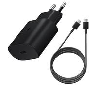Chargeur Rapide Câble Long pour Samsung Galaxy Note 20 Ultra, 10 Lite, 20 5G, 10 Plus, 10, ... TA-800 25W, Câble 1,80m USB-C Synchro et Charge