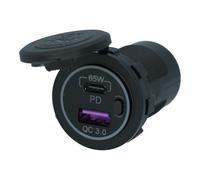 CHARGEUR RAPIDE CARPOINT AVEC CONNECTEUR INTÉGRÉ USB/USB-C 65W