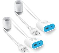Chargeur Rapide De 17 W Avec Câble De 1,5 M, Avec Un Usb A Et Un Usb C 3,5 A, Bleu, 2 Paquet