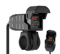 Chargeur Rapide De Moto-Prise USB C pour Moto, Port d'alimentation avec Affichage du Voltmètre, Accessoires De Chargeur De Téléphone Double USB | Étanche pour Le Nouvel an Chinois, La Saint-Valentin,