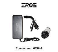 Chargeur rapide de trottinette électrique pour batterie 48v, connecteur gx16-2