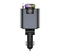Chargeur rapide de voiture | 66 W rétractable multifonction | Lampe projecteur de nuit étoilée, diffuseur de parfum, accessoires automobiles pour voiture, conduite, voyage