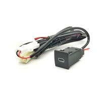 Chargeur rapide de voiture de type C, angle droit, interface USB QC3.0, adaptateur de charge rapide, interrupteur, compatible avec VW Golf 6 MK6 Interrupteur Bouton Bouton Poussoir