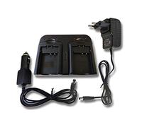 Chargeur rapide double compartiment vhbw avec allume-cigare pour Panasonic VDR-D300, VDR-D310
