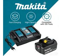 Chargeur rapide double port Makita 14,4V-18V DC18RD LXT compatible avec les batteries Li-ion BL1815 BL1830 BL1840 BL1850 BL1860 DC18SF charger-EU