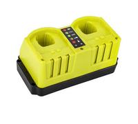 Chargeur rapide double port pour batterie Ryobi 18 V/20 V, câble d'alimentation de 1,5 m, compatible avec les modèles P102, P103, P105,