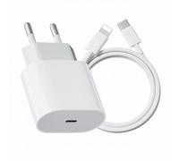 Chargeur Rapide - ELLBM - 20W - Compatible iPhone 13 Pro Max - Câble 1M - Type-C