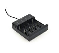 EnerGenie Chargeur de batterie rapide (ions lithium, Ni‑MH+) USB 4×AA/AAA 2 A Noir