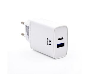 Chargeur rapide Ewent Ew1321 USB-C/Qc3.0 20W blanc