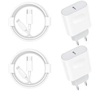 Chargeur Rapide for iPhone 14/14 Pro /14 Pro Max /14 Plus /13 12 11 SE Mini X XS XR, 20W 4-Pack USB C Adaptateur et 2M Cable Secteur Mural Type C Alimentation Prise Wsehnga