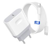 Chargeur Rapide for iPhone 14/14 Pro /14 Pro Max /14 Plus /13 12 11 SE Mini X XS XR, 20W USB C Prise Rapide et 2M Cable Secteur Mural Type C Alimentation Adaptateur