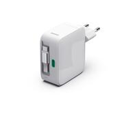 Hama Chargeur rapide 30W GaN - 2x USB-C, câble rétractable 70 cm, PD & QC3.0, blanc