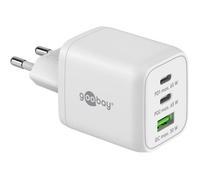 Goobay Chargeur rapide multiport 64754 USB-C PD Nano 65W 2x USB-C + USB-A Quick Charge Blanc
