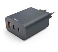 Chargeur rapide - HAMA - 2 USB-C, 1 USB-A - 65 W - Power Delivery - Anthracite