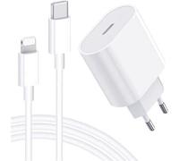 Chargeur Rapide iPhone 11 / 11 Pro / 11 Pro / MAX XS XS MAX XR X 8 8 Plus - 20W + Câble 1 mètre USB C Lightning - Straße Tech ®