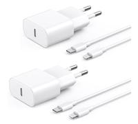 Chargeur Rapide iPhone 11 12 13 14,4Pack [Certifié Apple MFi ] Chargeur de 20W Adaptateur avec 3M USB-C de données Lightning Cordon de Charge Compatible avec iPhone 14 13 12 11 Pro Max XS XR X