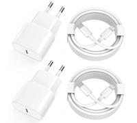 Chargeur Rapide iPhone 11 12 13 14,4Pack [Certifié Apple MFi ] Chargeur de Adaptateur avec 2M USB-C de données Lightning Cordon de Charge Compatible avec iPhone 14 13 12 11 Pro Max XS XR X