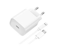Chargeur Rapide iPhone 12 - 12 MINI - 12 PRO -12 PRO MAX - 20W + Câble 1 mètre USB C Lightning -