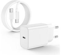 Chargeur Rapide iPhone 15 16 17, USB C Cable 2M et 20W USB C Chargeur pour Apple iPhone 17/17 Pro/17 Pro Max/16/16 Pro/15 Plus/15 Pro Max, iPad Pro/Air/Mini, Galaxy S23/S22, Prise Secteur Adaptateur