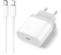 Chargeur Rapide iPhone 15 - iPhone 15 MINI - iPhone 15 PRO - iPhone 15 PRO MAX - 20W + Câble 1 mètre USB C USB type C- Straße Tech
