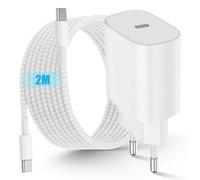 Chargeur Rapide iPhone 17 16 15，25W USB C Original Chargeur Adaptateur Rapide avec 2m Câble USBC to C pour iPhone 17/17 Pro Max/16/16 pro/15 Pro Max/ipad 12.9/11/Air 5 4/Mini/iPad 10/11 Gén